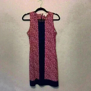 Michael Kors pink floral dress sz M flowers preppy church girly career office